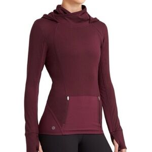 Athleta Plush Tech Hoodie Cowl Neck Long Sleeve